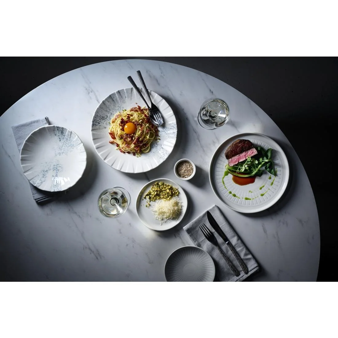 Churchill Smoke Grey Coupe Plates 273mm (6 Pack) - Image 2