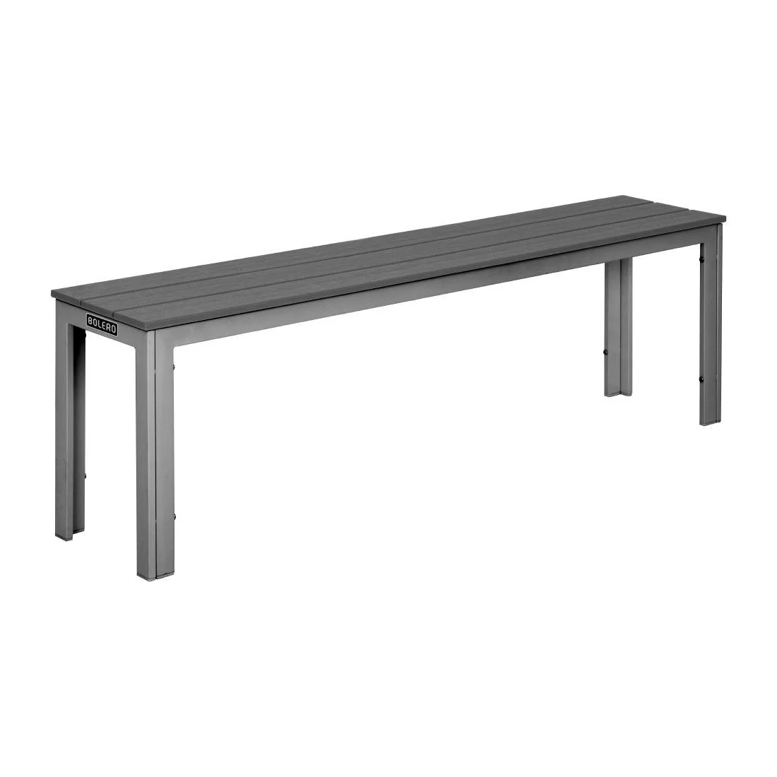 Bolero Valletta Grey Slatted Benches (2 Pack) - Image 1