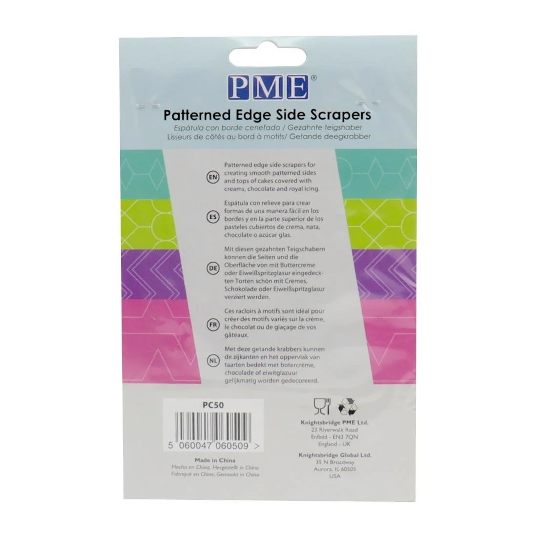 PME Side Scrapers Patterned Edge Plastic (4 Pack) - Image 4