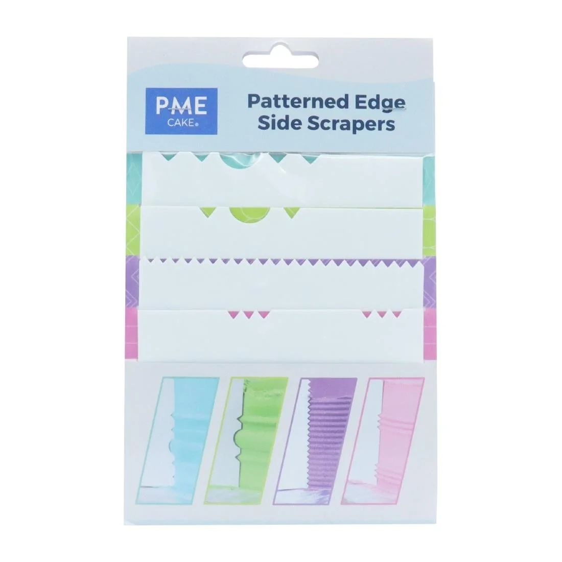 PME Side Scrapers Patterned Edge Plastic (4 Pack) - Image 5
