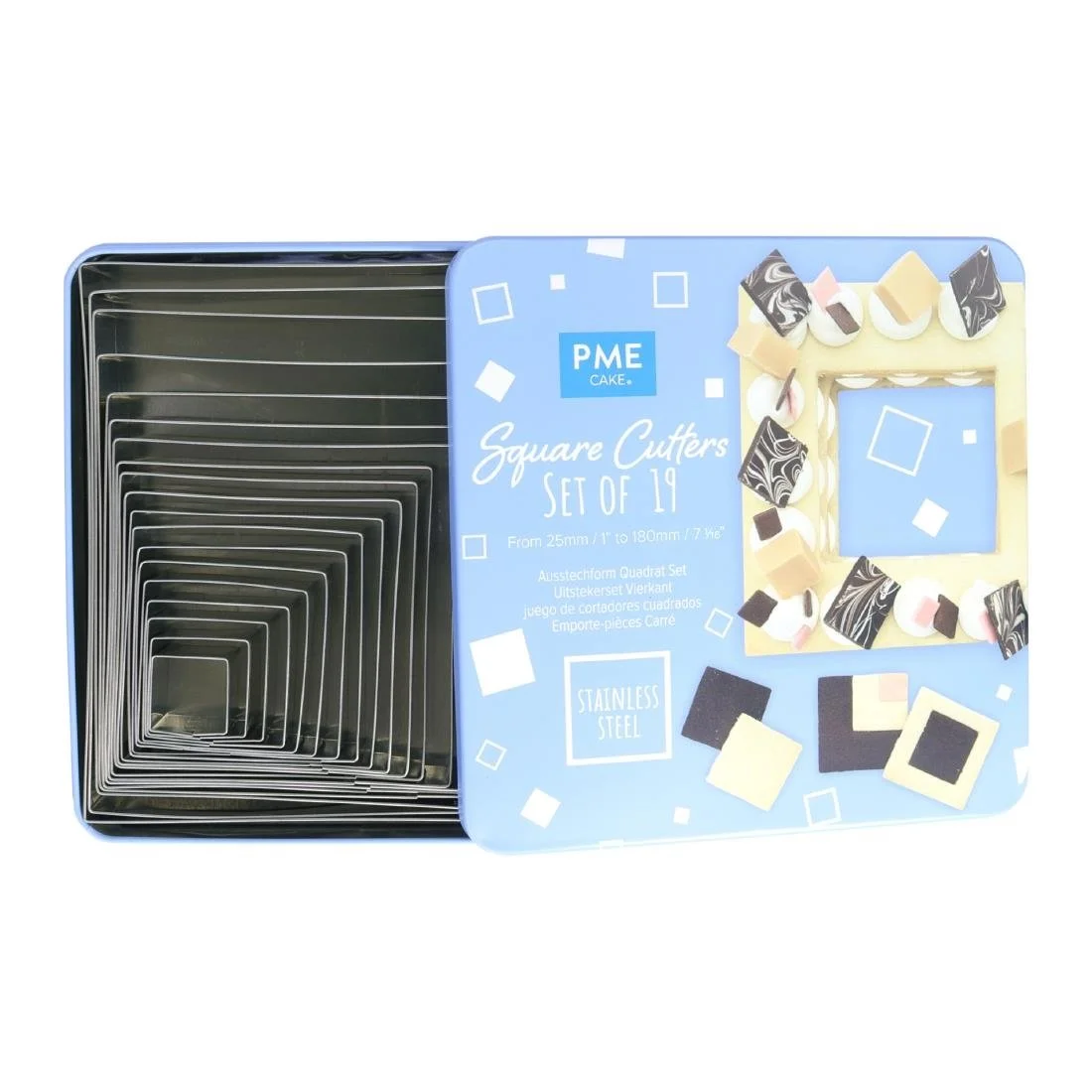 PME Square Stainless Steel Cutters (19 Pack) - Image 4