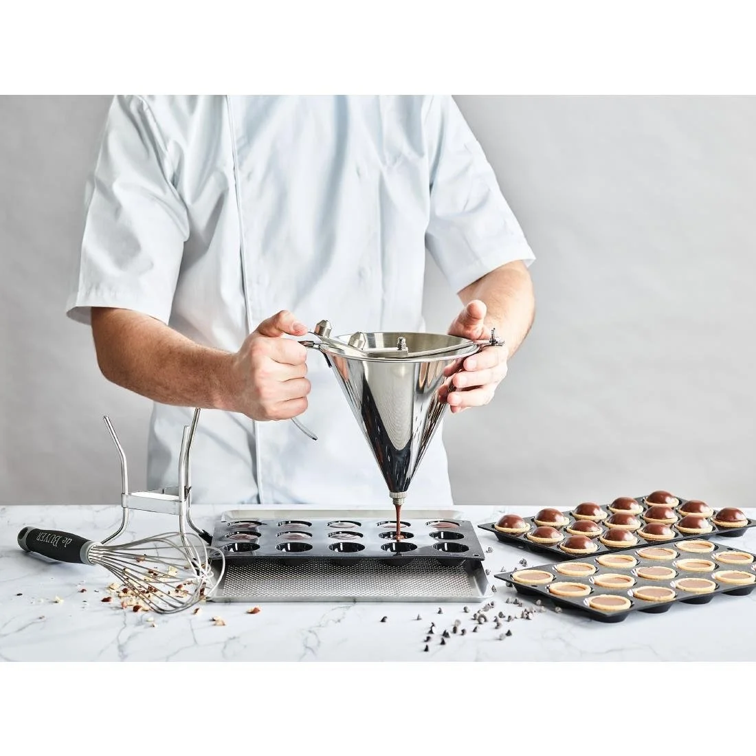 De Buyer Automatic Piston Funnel Stainless Steel - Image 3