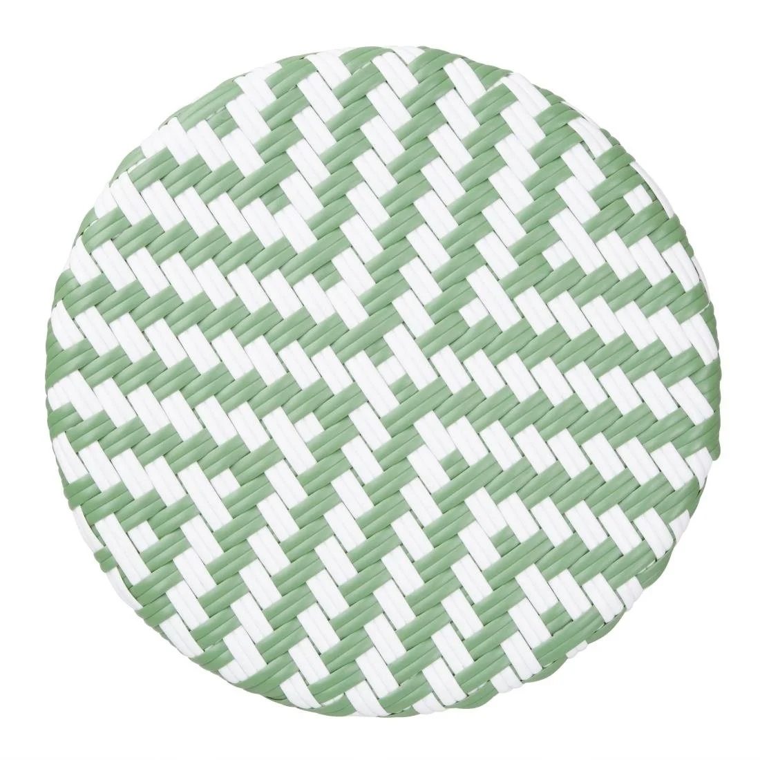 Bolero Parisian Style PE Rattan Bar Stools Light Green (2 Pack) - Image 4