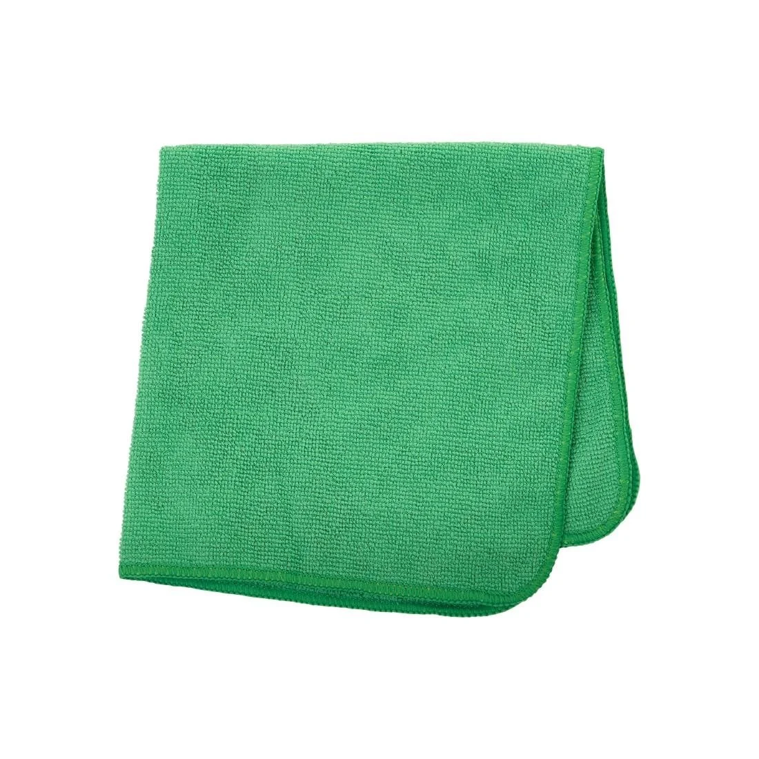 Rubbermaid HYGEN r-40 Recycled Microfibre Cloths 400x400mm Green (24 Pack) - Image 1