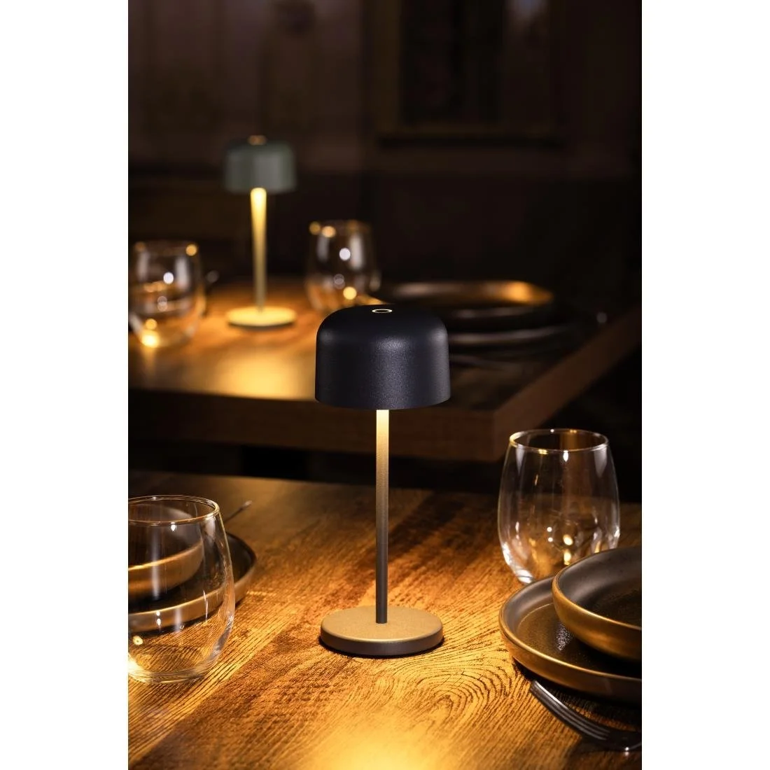 Olympia Siena Table Lamp Round Dome Grey 200mm - Image 7