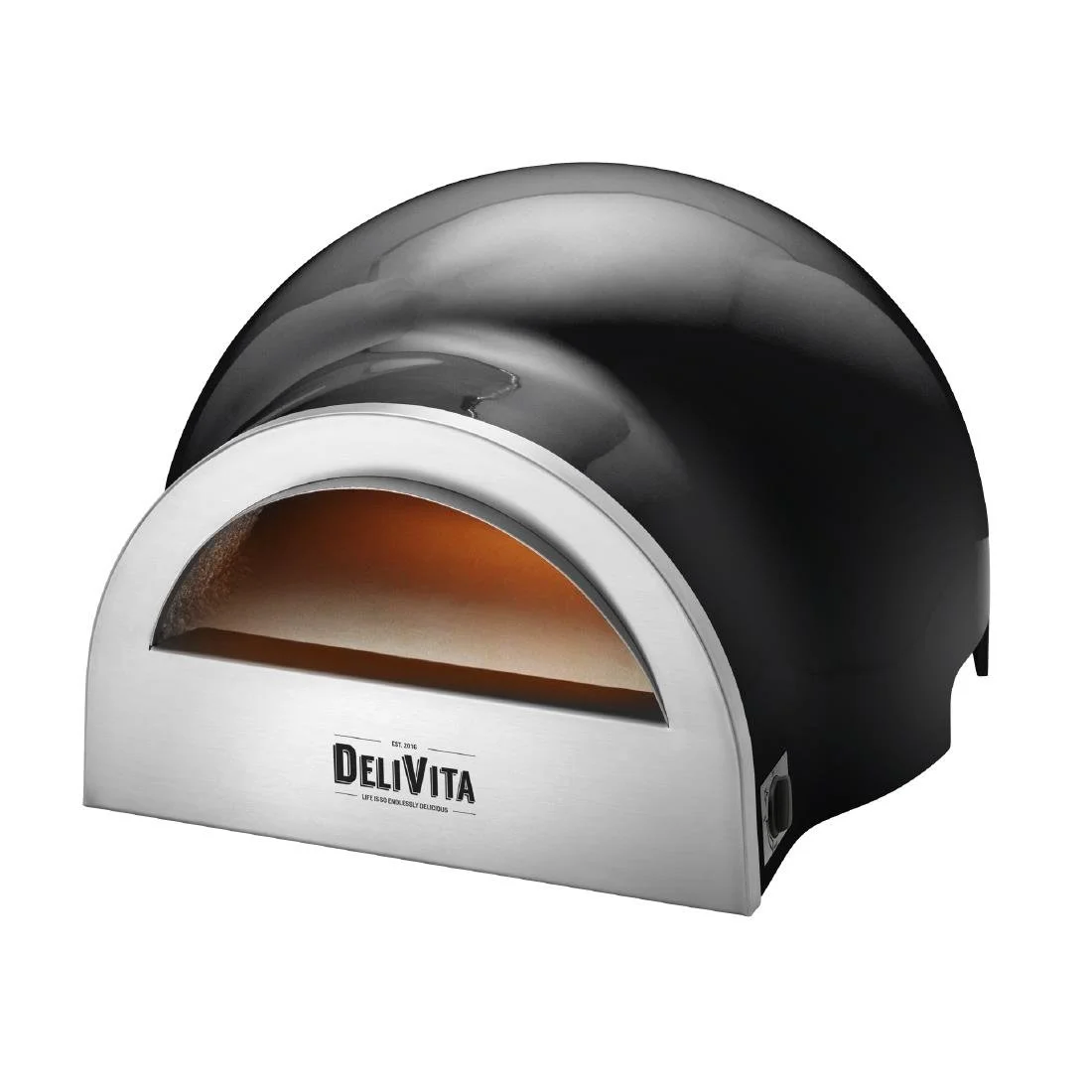 Delivita Dual Fuel Gas Pizza Oven Very Black - Image 1