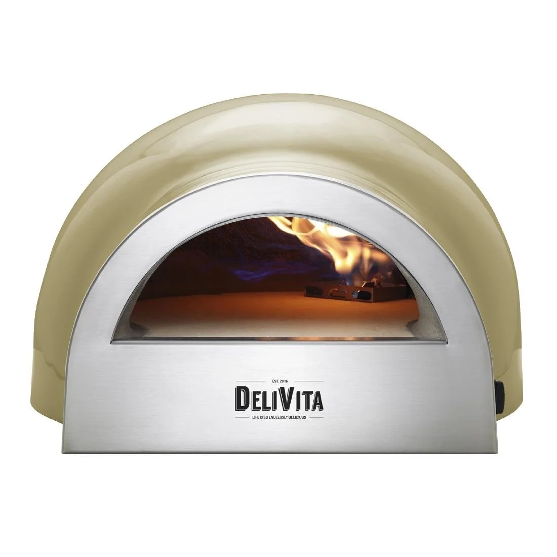 Delivita Dual Fuel Gas Pizza Oven Olive Green - Image 3