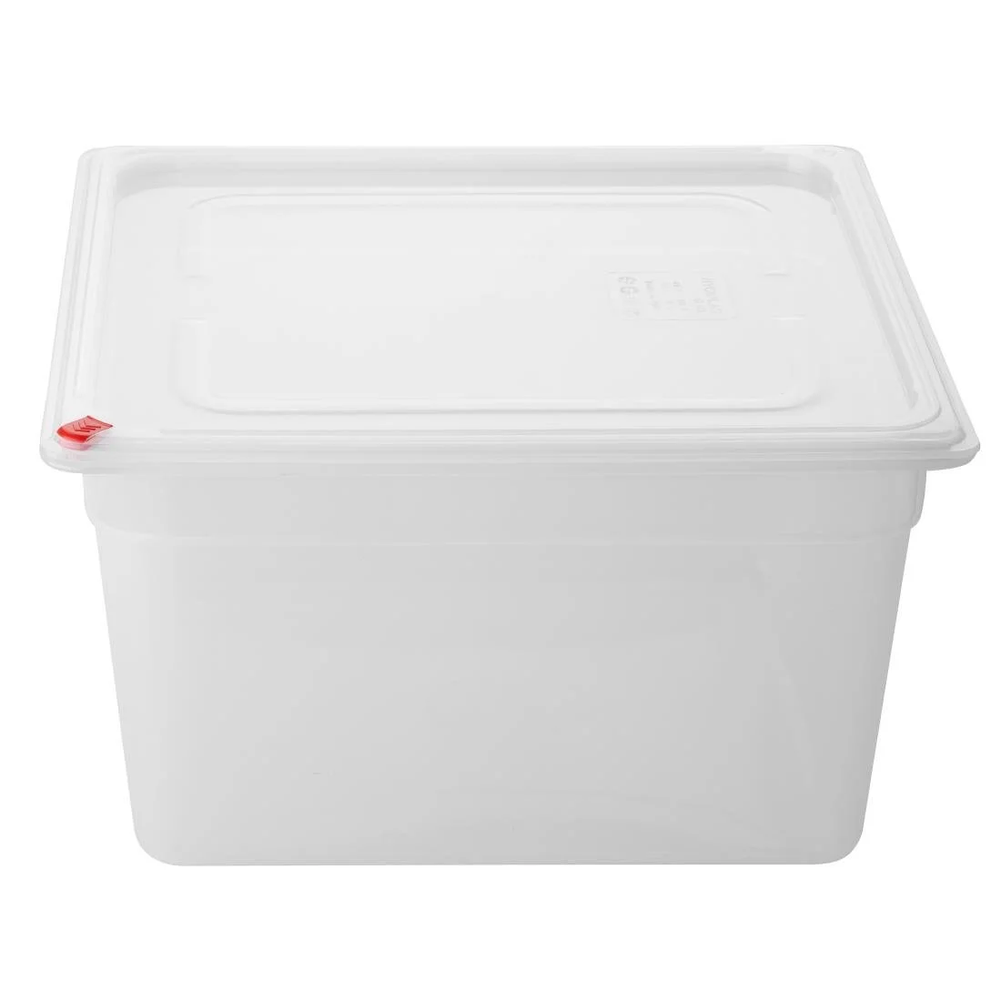 Hygiplas Click PP GN Container 2/3 with Lid & 7 Colour Clips 200mm 16.1Ltr (4 Pack) - Image 1