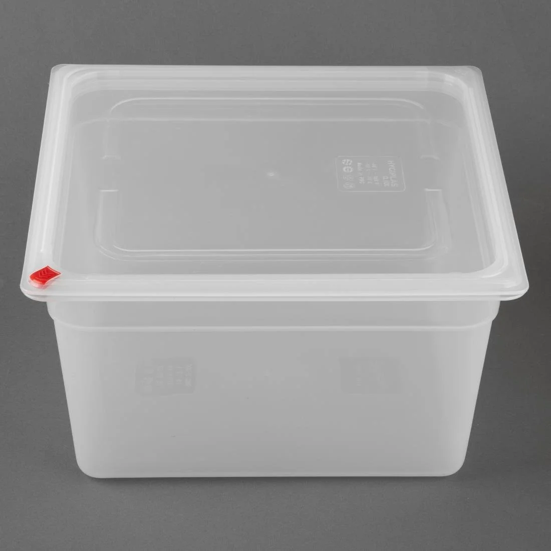 Hygiplas Click PP GN Container 2/3 with Lid & 7 Colour Clips 200mm 16.1Ltr (4 Pack) - Image 3