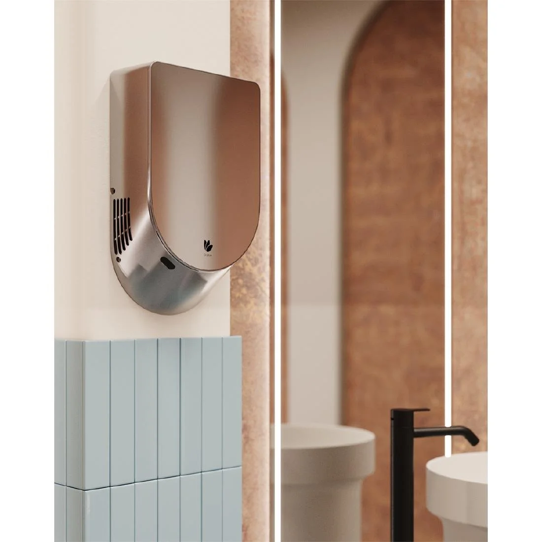 Dryflow Infinity Hand Dryer Brushed Satin - Image 2
