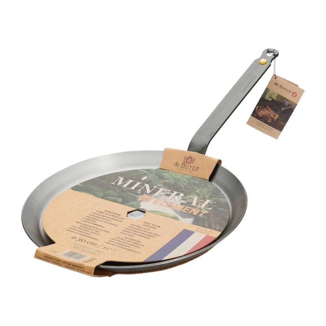 De Buyer Mineral B Steel Round Pancake Pan 30cm - Image 12