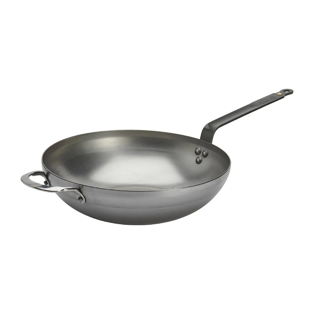 De Buyer Mineral B Rounded Wok with Handle 32cm - Image 1