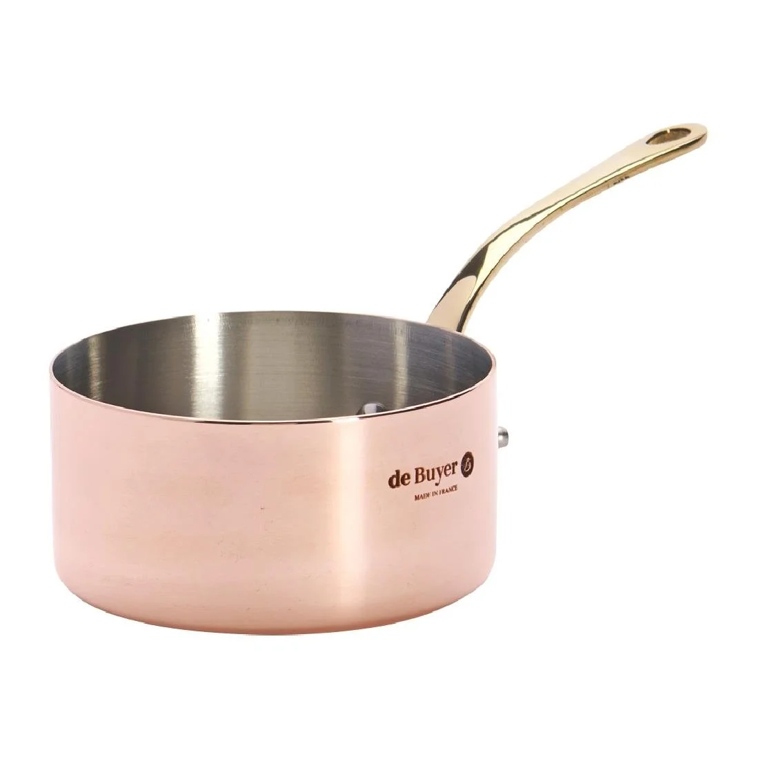 De Buyer Inocuivre Mini Saucepan with Brass Handle 9cm - Image 1