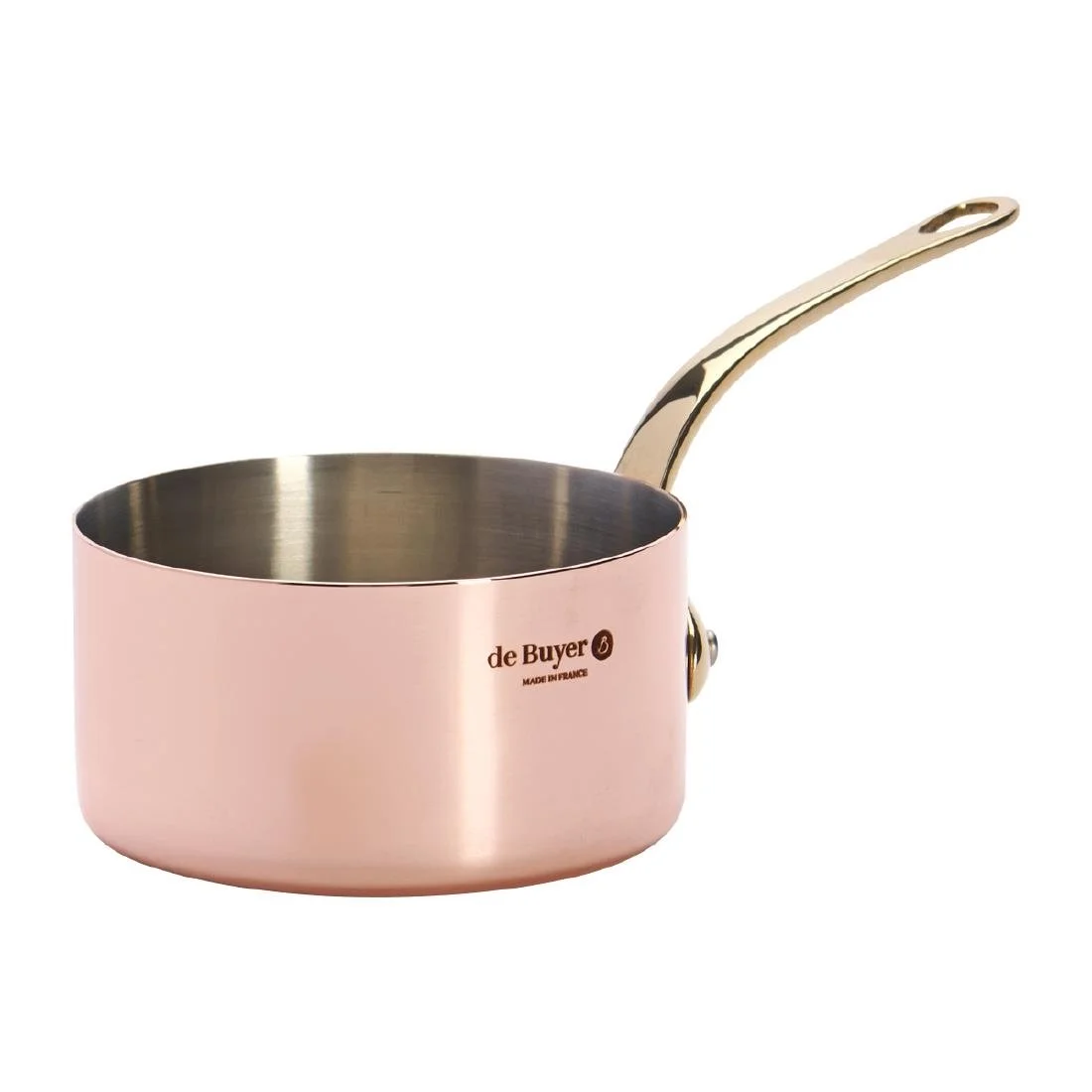 De Buyer Inocuivre Mini Saucepan with Brass Handle 10cm - Image 1