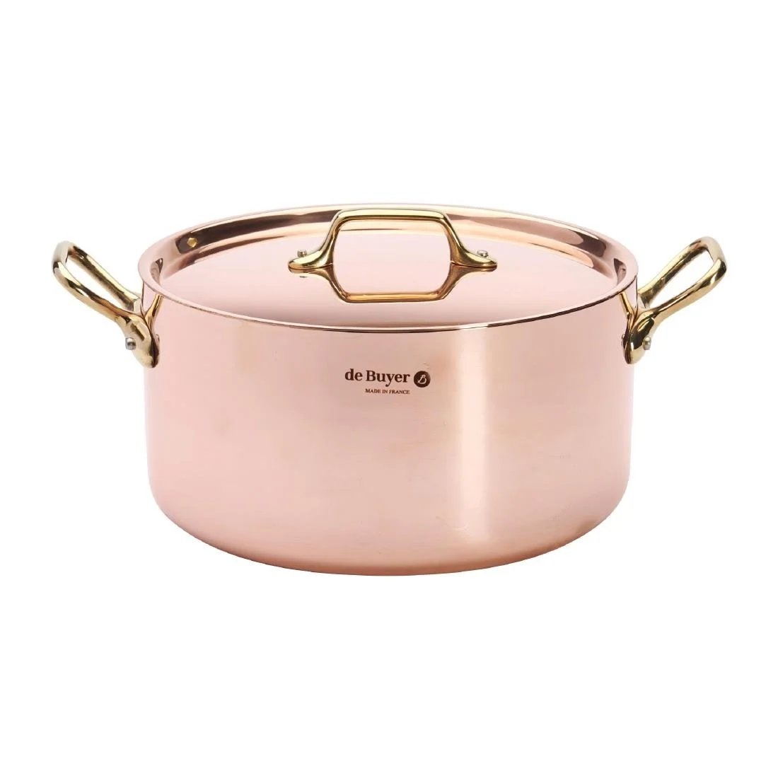 De Buyer Inocuivre Round Stewpan with Lid Brass 24cm - Image 1
