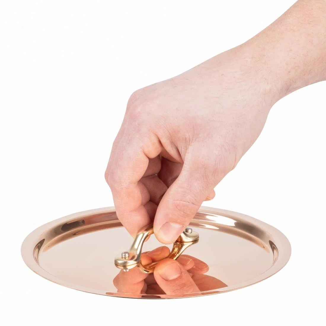 De Buyer Inocuivre Lid with Brass Handle 18cm - Image 5