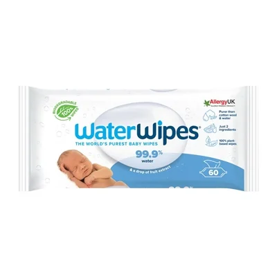 Water Wipes Sensitive Baby Wipes 60 Wipes (6 Pack) - Image 1