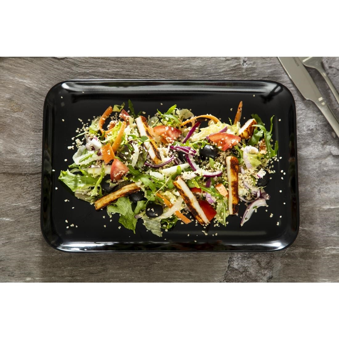 Rectangular Black Medium Platter