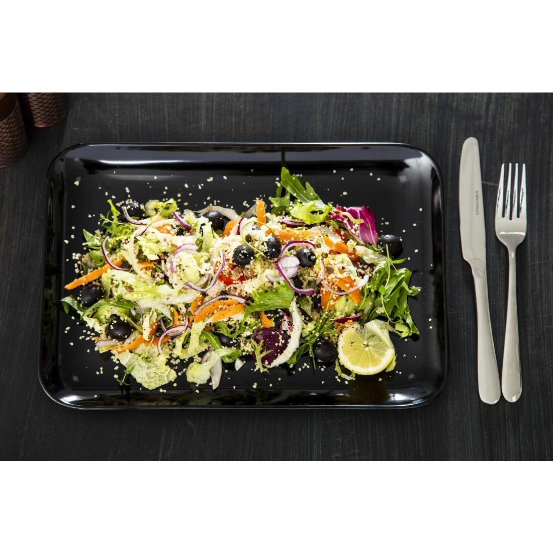 Rectangular Black Large Platter