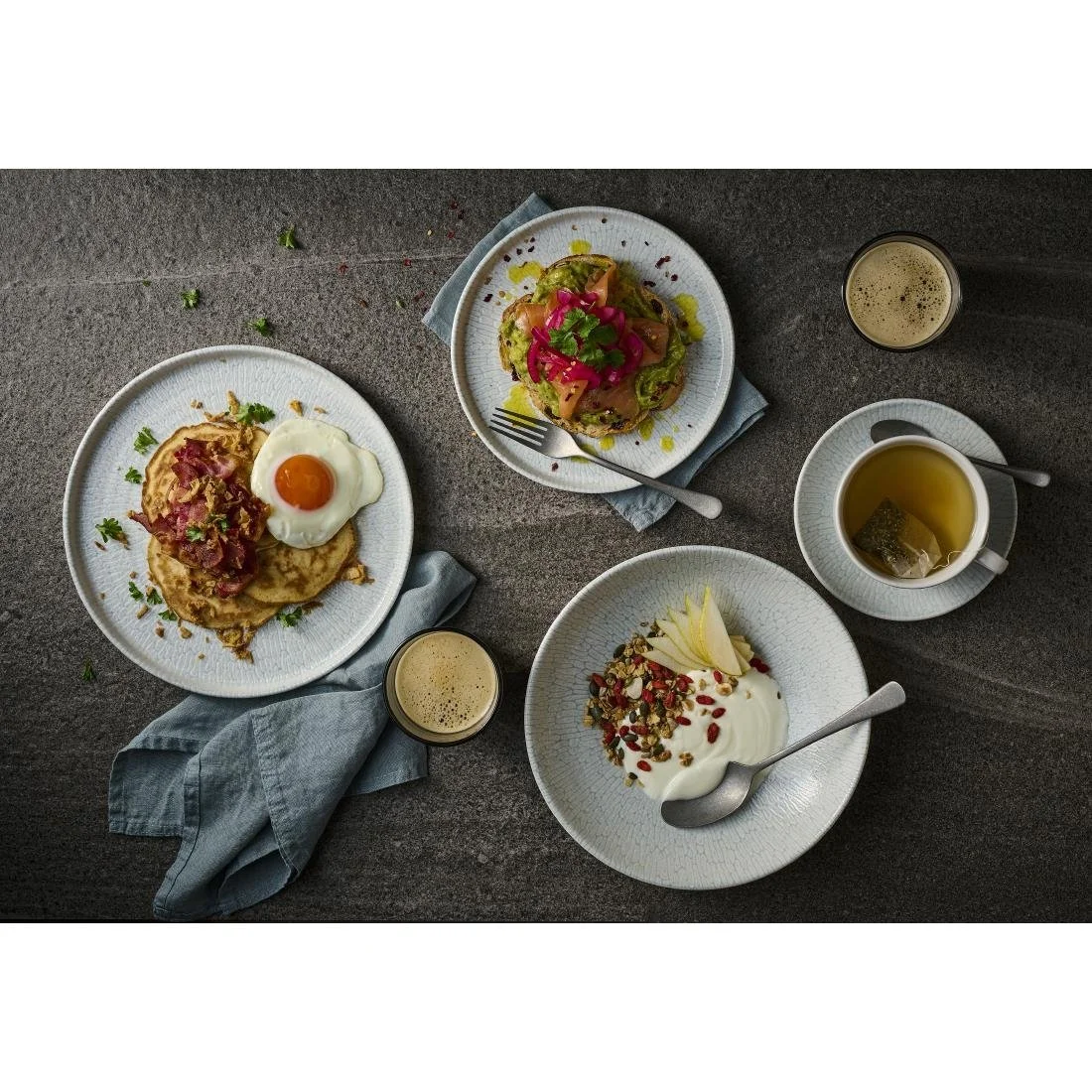 Churchill Delta Grey Walled Plates 157mm (6 Pack) - Image 2