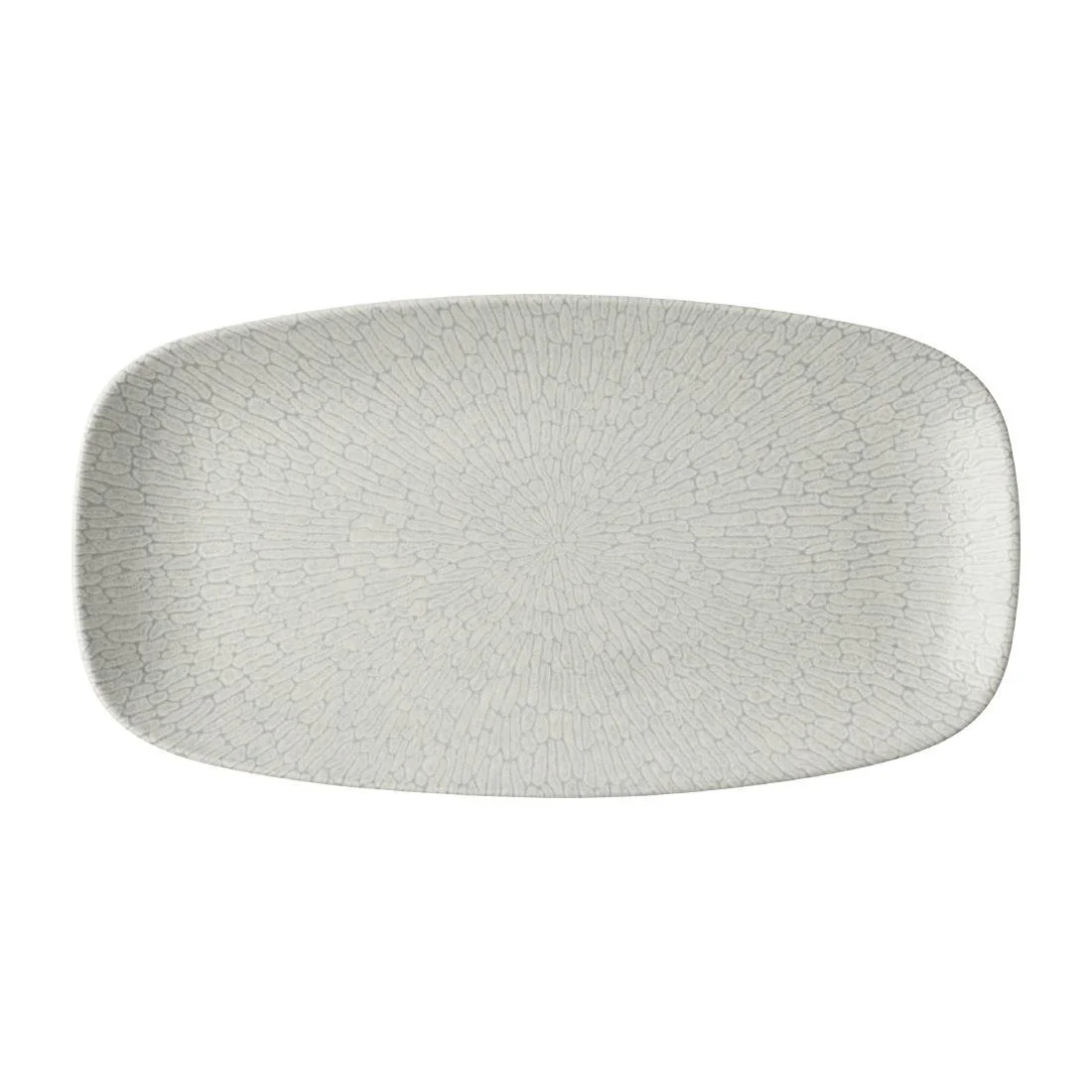 Churchill Delta Grey Oblong Plates 355x189mm (6 Pack) - Image 1