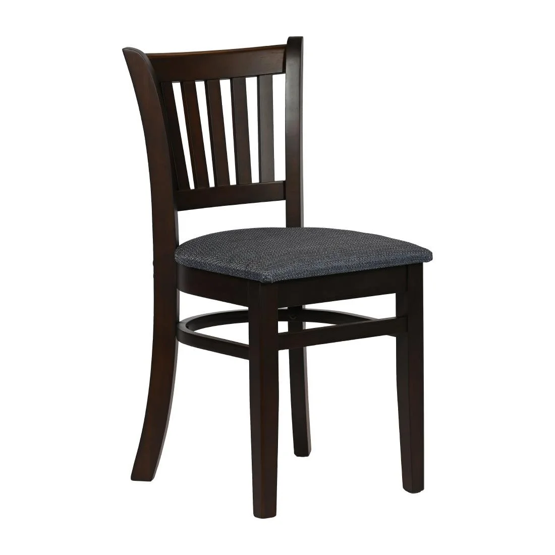 Turin Dining Table with 4 Manhattan Chairs in Dark Walnut with Shetland Sea - Image 1