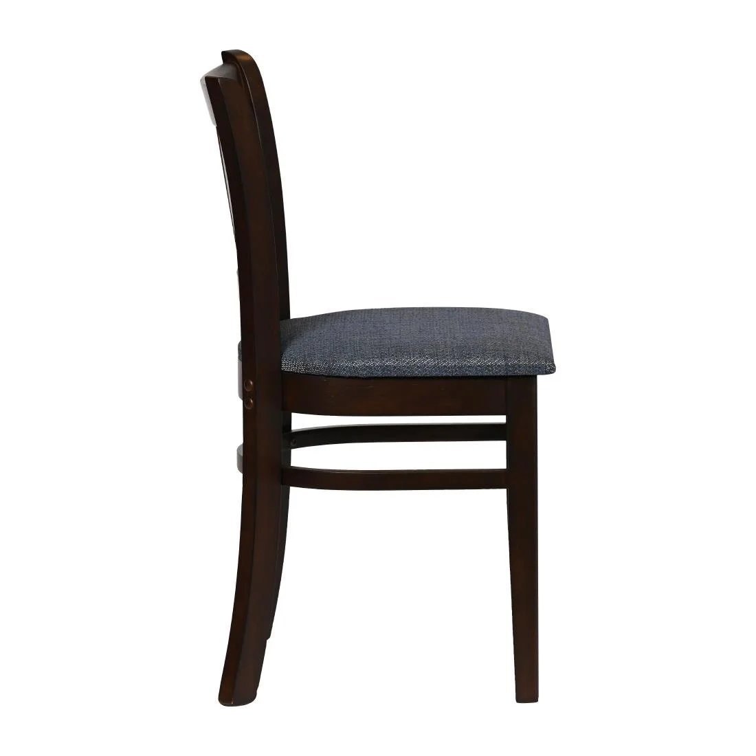 Turin Dining Table with 4 Manhattan Chairs in Dark Walnut with Shetland Sea - Image 4