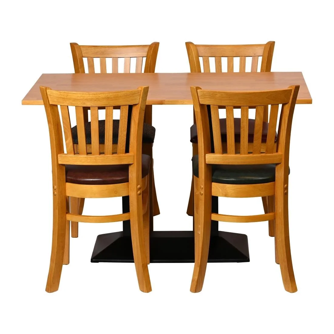 Turin Dining Table with 4 Manhattan Dining Chairs Soft Oak with Shetland Scarlett - Image 2