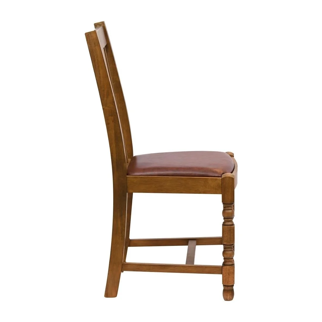 Thame Dining Chairs in Weathered Oak with Bison Espresso Seat (6 Pack) - Image 4