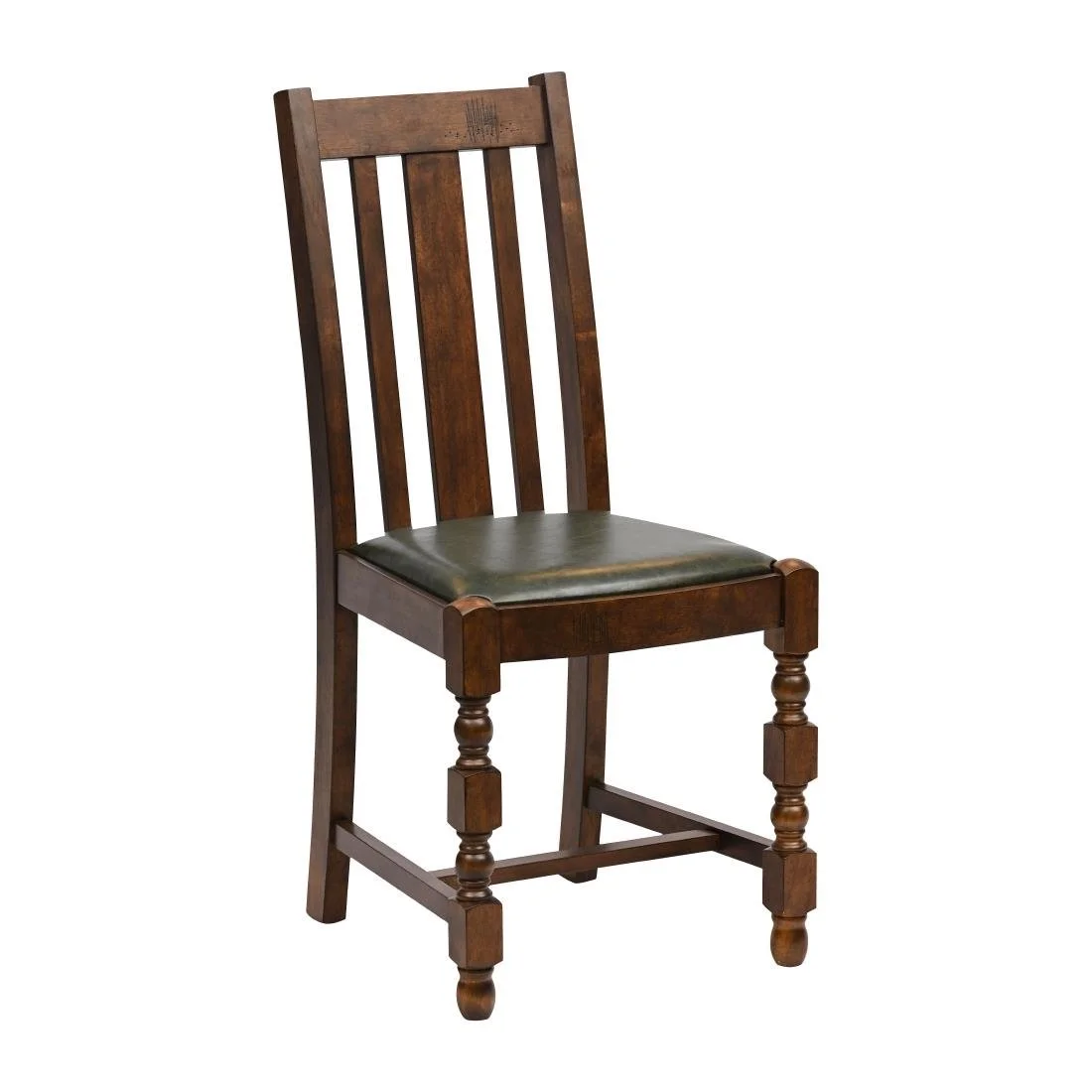 Thame Dining Chairs in Vintage Wood with Bison Cedar Seat (6 Pack) - Image 1
