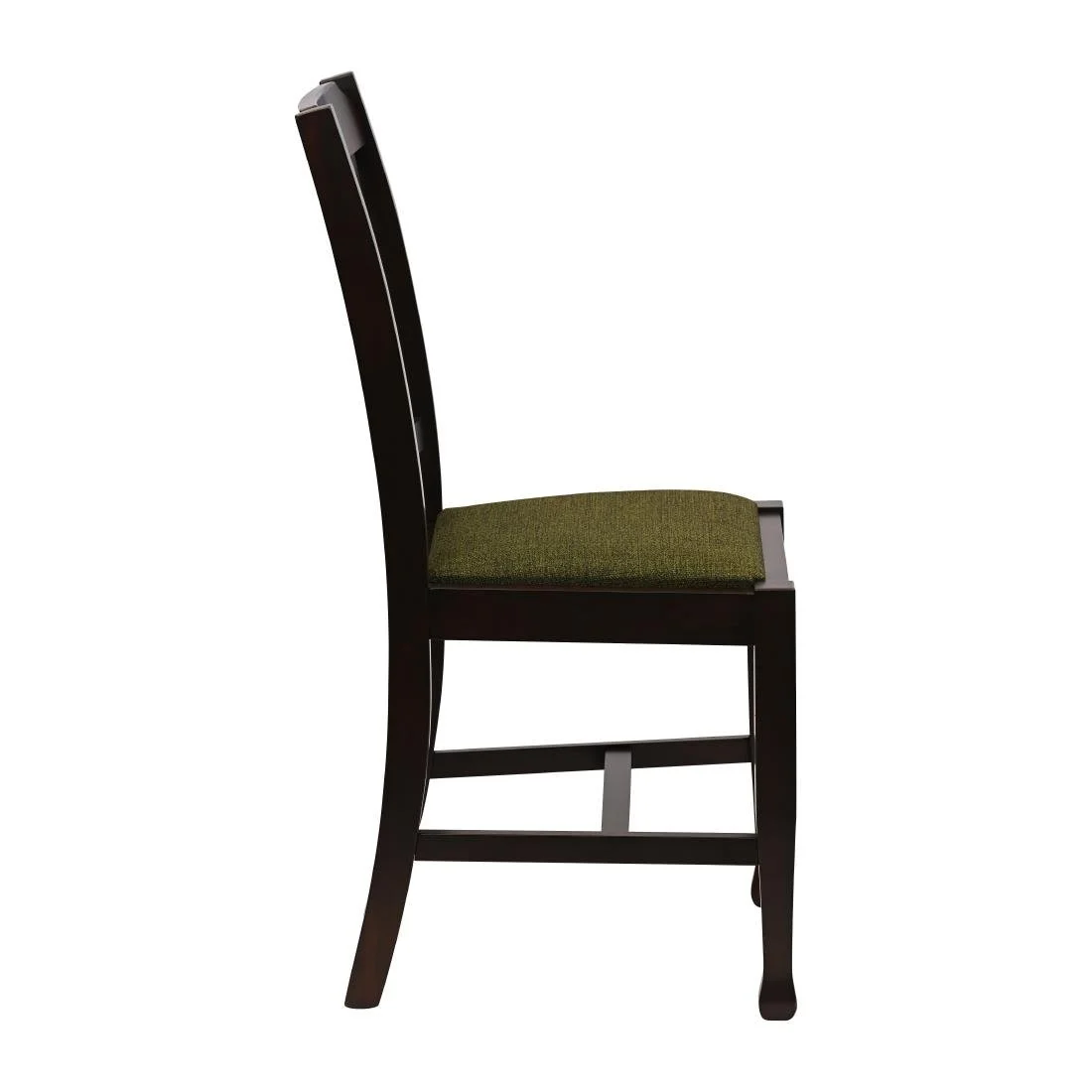Lattice Back Dining Chairs in Dark Walnut with Shetland Forest Seat (6 Pack) - Image 4