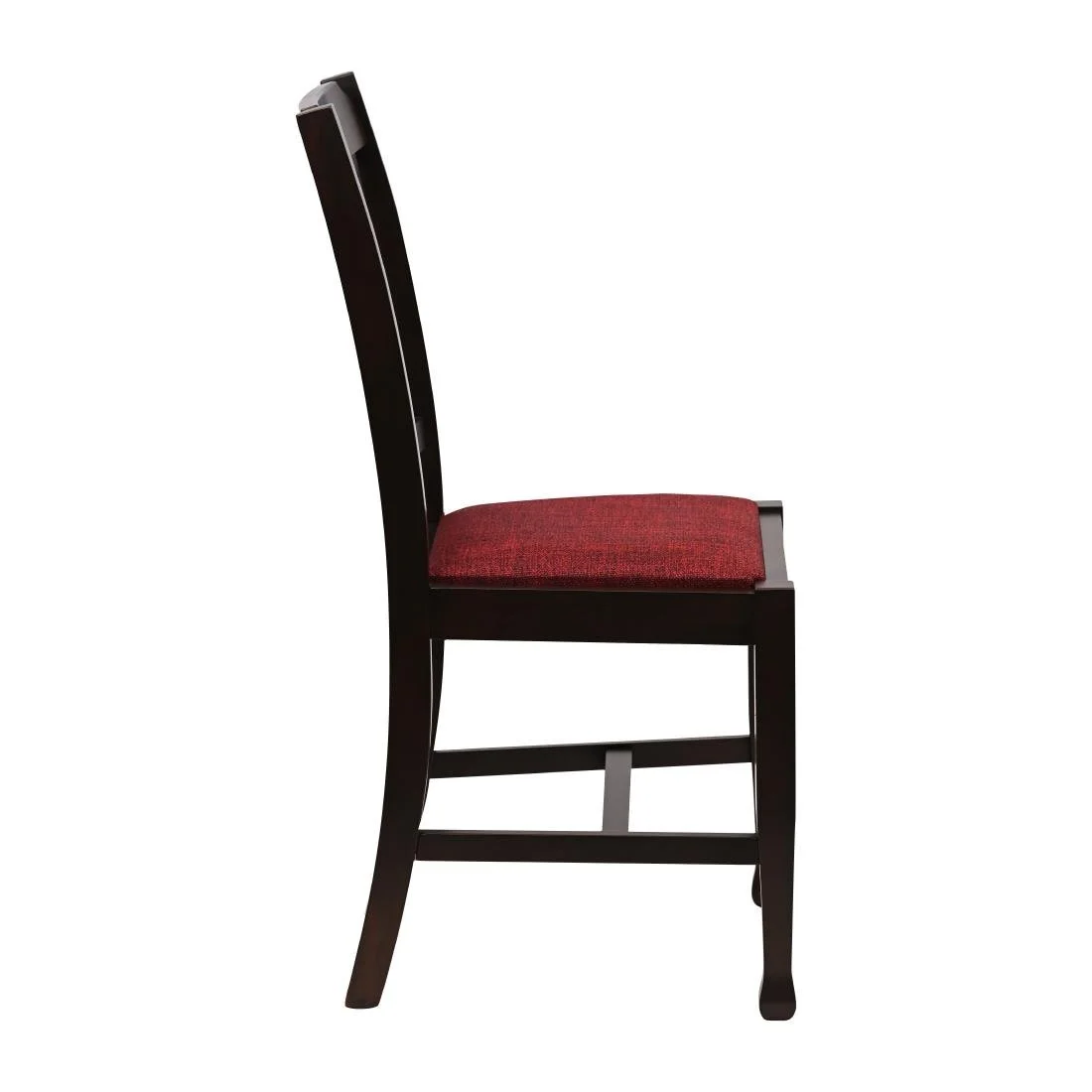 Lattice Back Dining Chairs in Dark Walnut with Shetland Scarlett Seat (6 Pack) - Image 4