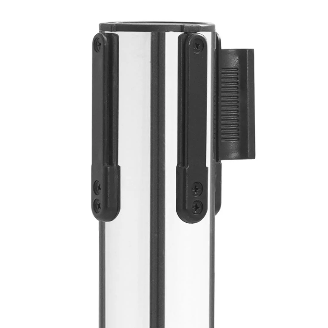 Bolero Polished Stainless Steel Black Strap Barriers 3m (2 Pack) - Image 3