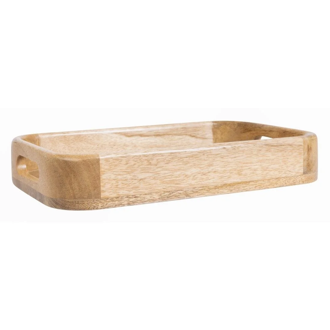 Olympia Mango Wood Rectangular Deep Sided Tray 300x190mm - Image 4