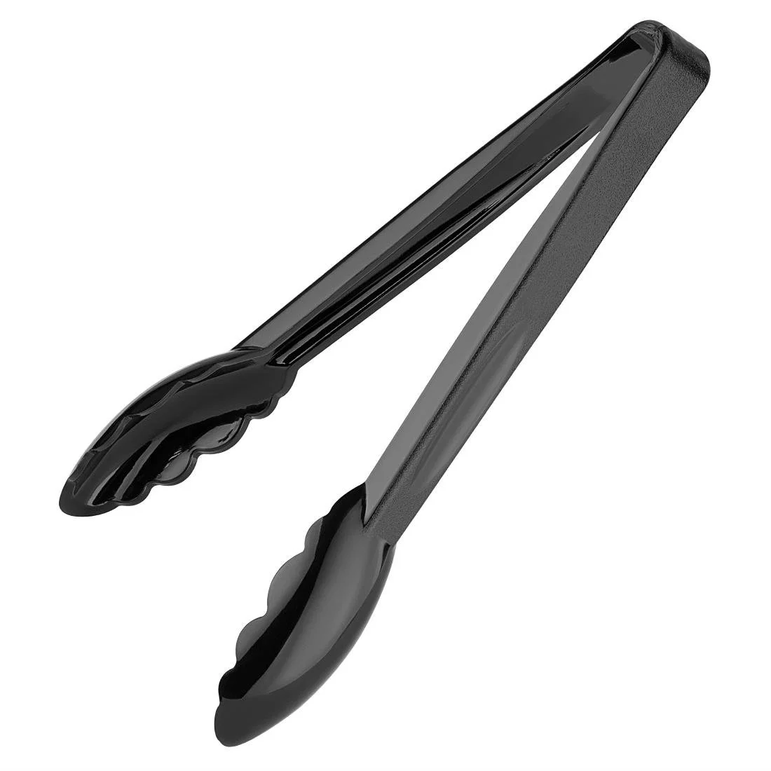 Nisbets Essentials 9" Polycarbonate Tongs Black (6 Pack) - Image 1