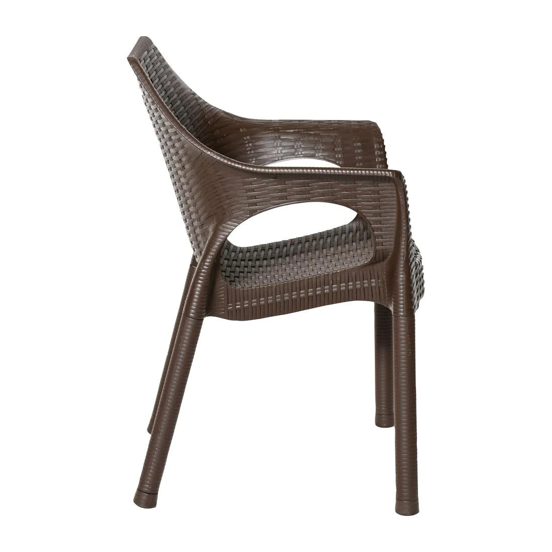 Bolero Elements Polypropylene Armchairs Dark Brown (4 Pack) - Image 4