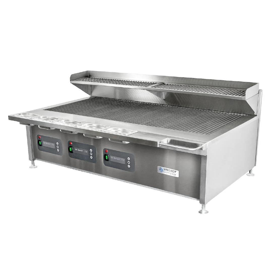 Synergy Grill Trilogy Nat Gas Chargrill with Garnish Rail & Slow Cook Shelf ST1500 - Image 1