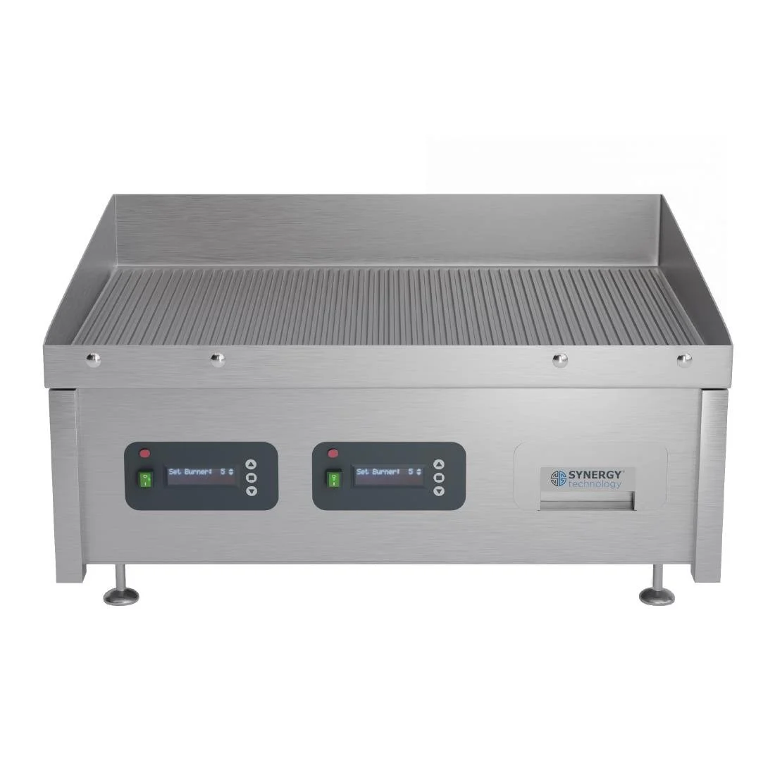 Synergy GRID900E-R Electric Griddle with Ribbed Mild Steel Top & Garnish Rail - Image 1
