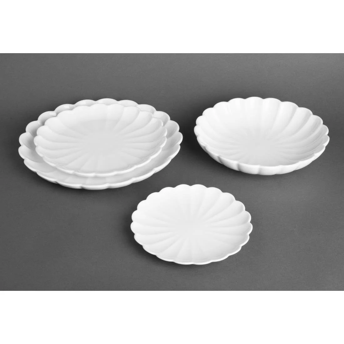 Olympia Bloom Scalloped Plates White 276mm (4 Pack) - Image 10