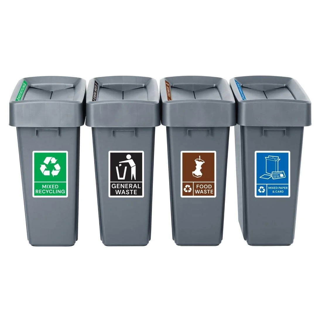 Jantex Slim Bin Lid Label - Mixed Paper & Card - Image 4