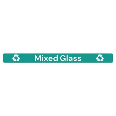 Jantex Slim Bin Lid Label - Mixed Glass - Image 1