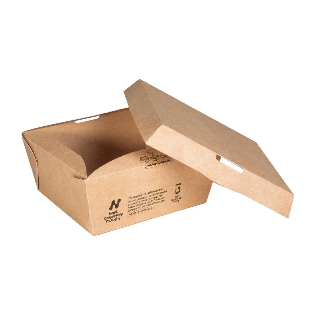 Notpla Clip & Close Food Boxes 800ml - Kraft (260 Pack) - Image 5