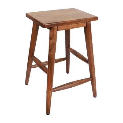 Bolero Halsbury Mango Wood Stools (2 Pack) - Image 1