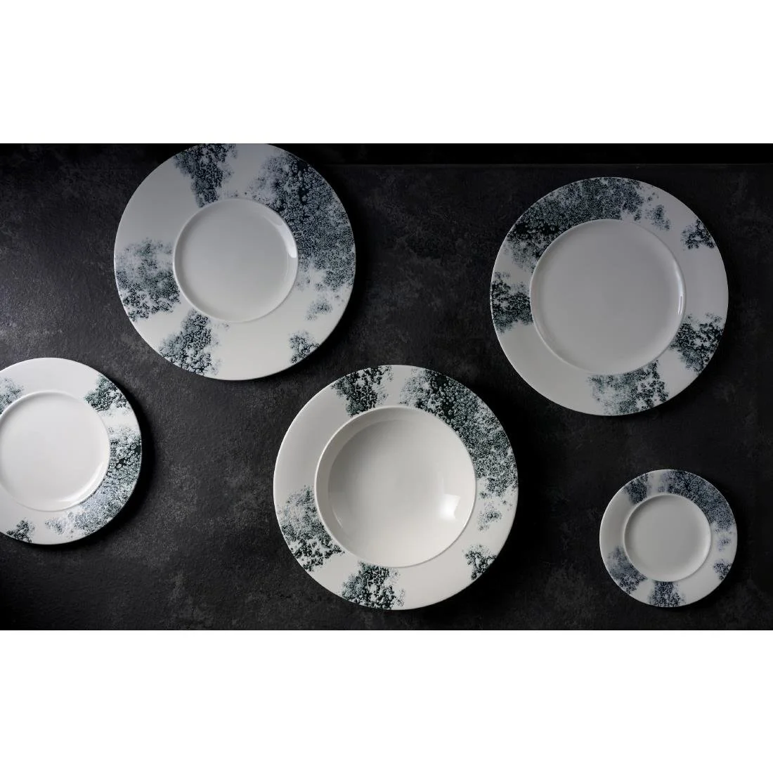 Churchill Alchemy Ambience Standard Rim Bowls Smoke Black 280mm (6 Pack) - Image 2