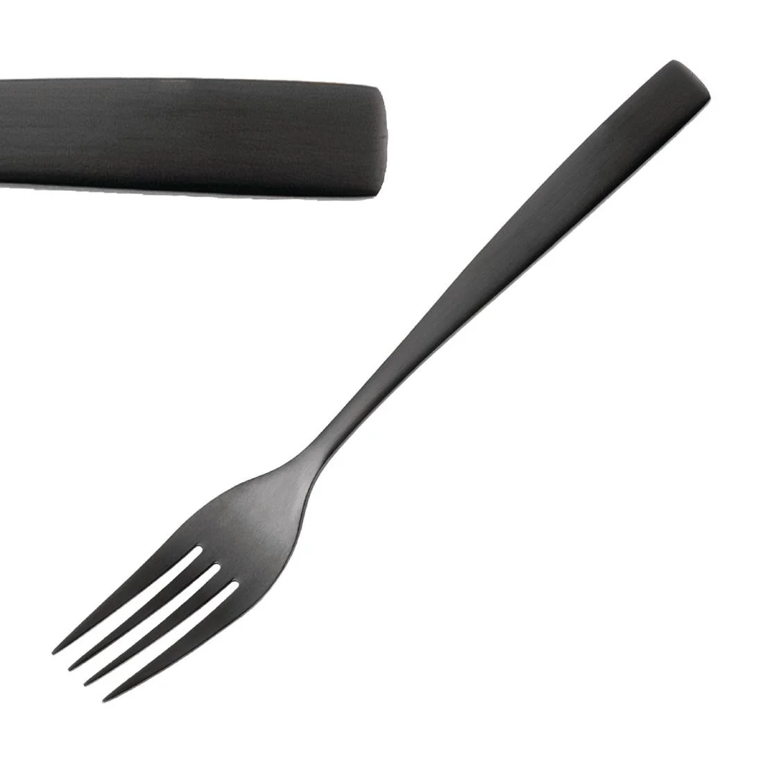 Comas BCN Black Dessert Forks (12 Pack) - Image 1