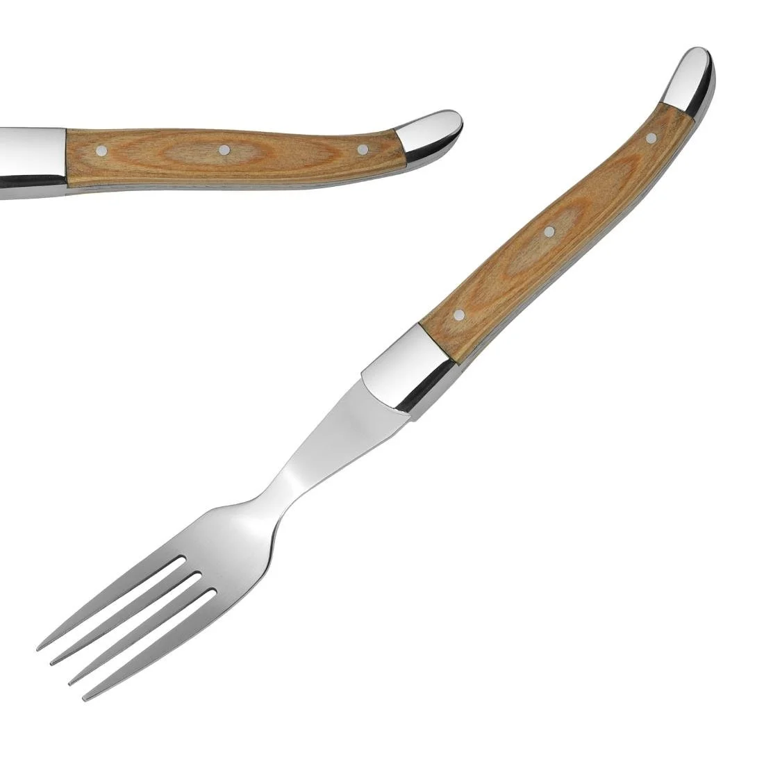 Comas Alps Pakka Wood Steak Forks (6 Pack) - Image 2