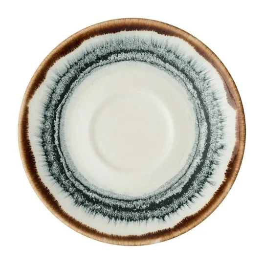 Dudson Harvest Flare Natural Cafe Cappuccino Saucers 156mm (12 Pack)