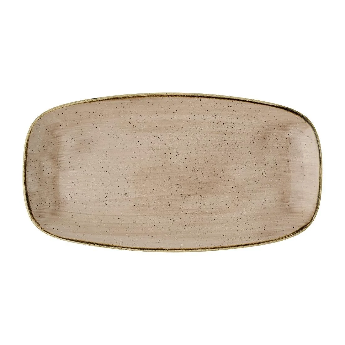 Churchill Stonecast Truffle Chef's Oblong Plates 352x187mm (6 Pack) - Image 1