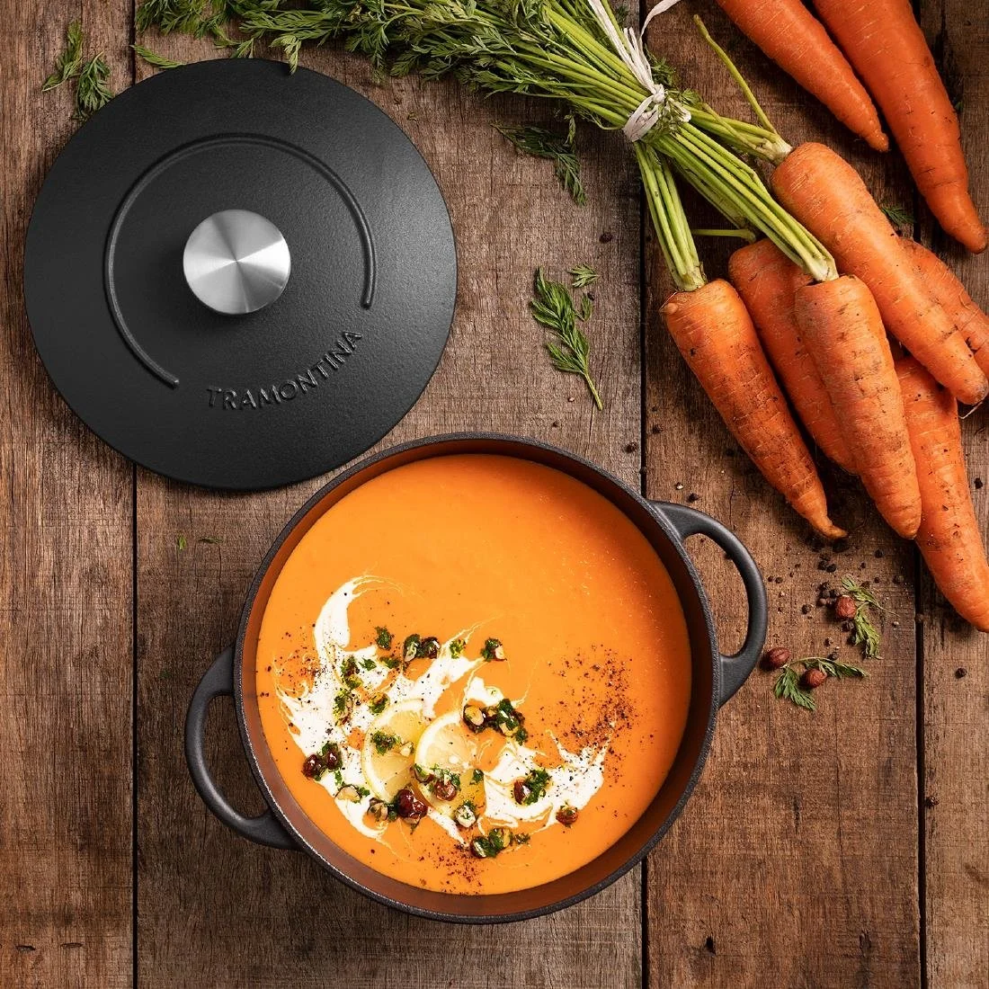 Tramontina Enamel Cast Iron Casserole Dish 311mm - Image 2