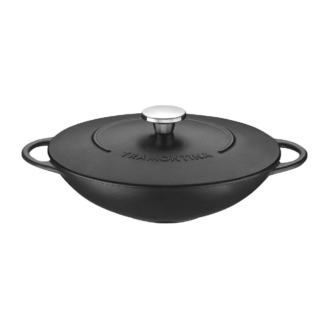 Tramontina Enamel Cast Iron Wok 32cm - Image 1